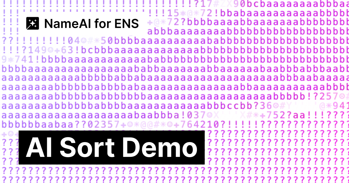 NameAI - AI Sort Demo